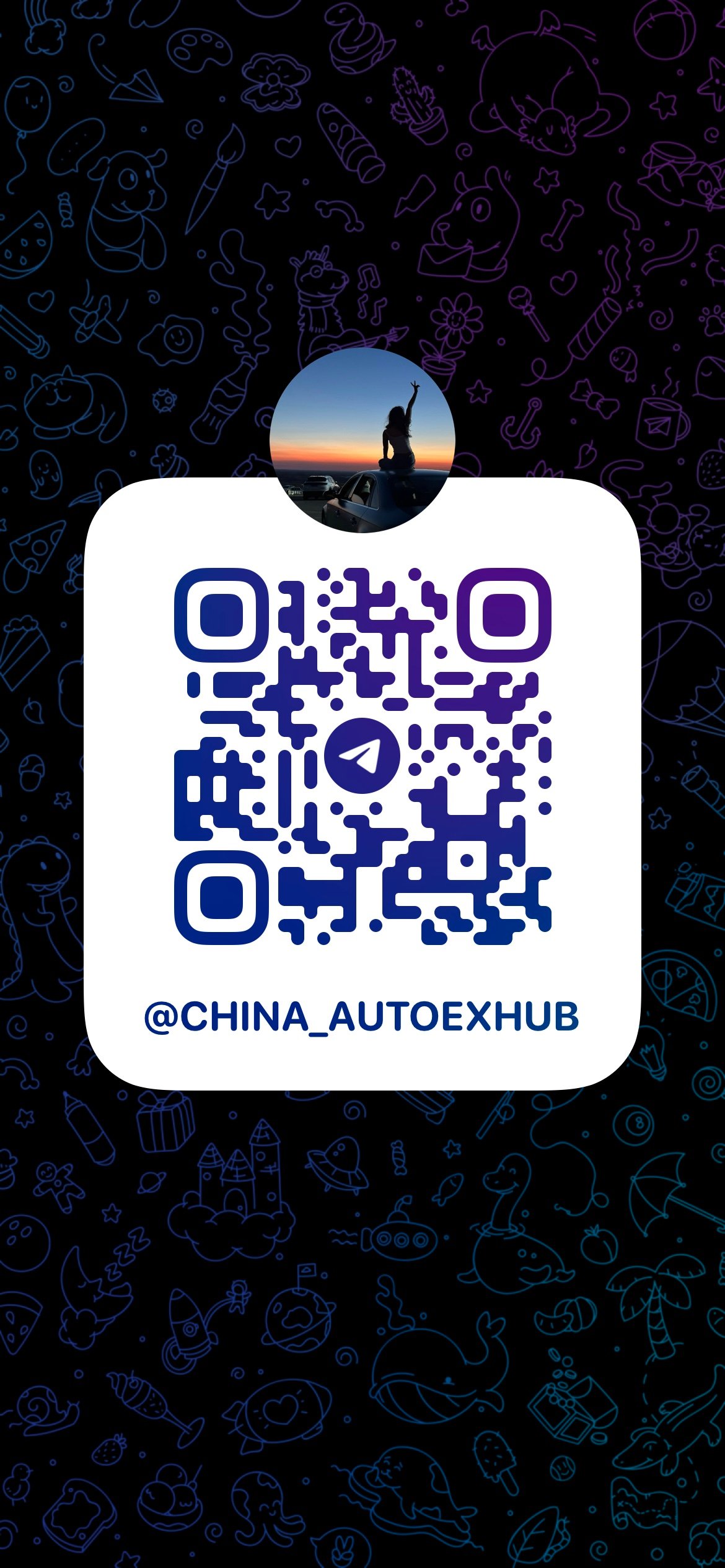 AutoExHub Telegram QR code